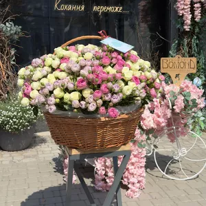 Мікс з піоновидних троянд 101 шт. 